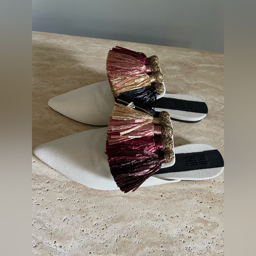 SANAYI 313 STRAW MULE SLIPPERS MADE IN ITALY ✨